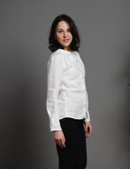 LETICIA Linen blouse | Ivory white