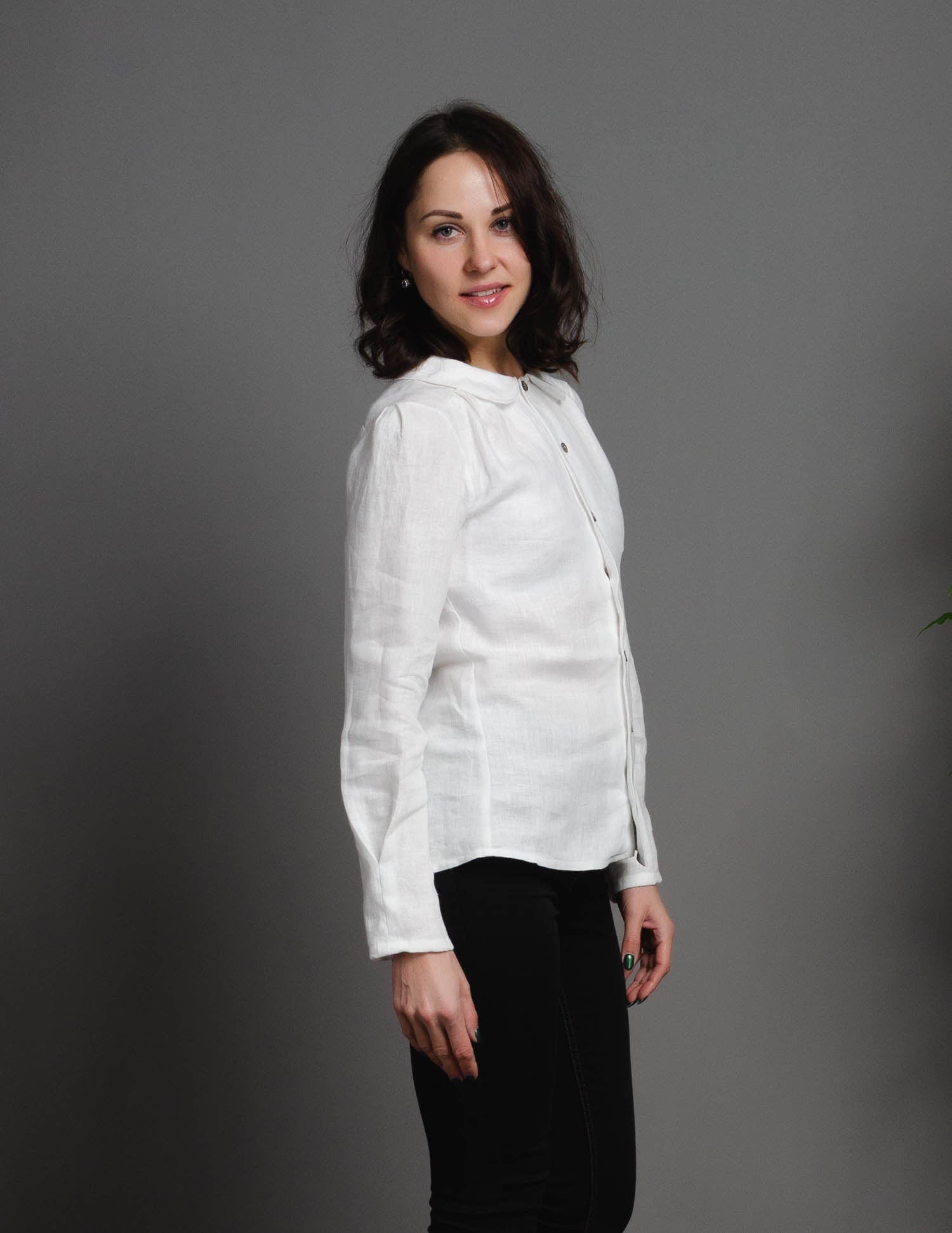 LETICIA Linen blouse | Ivory white