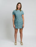 SANDRA Linen dress | Electric blue