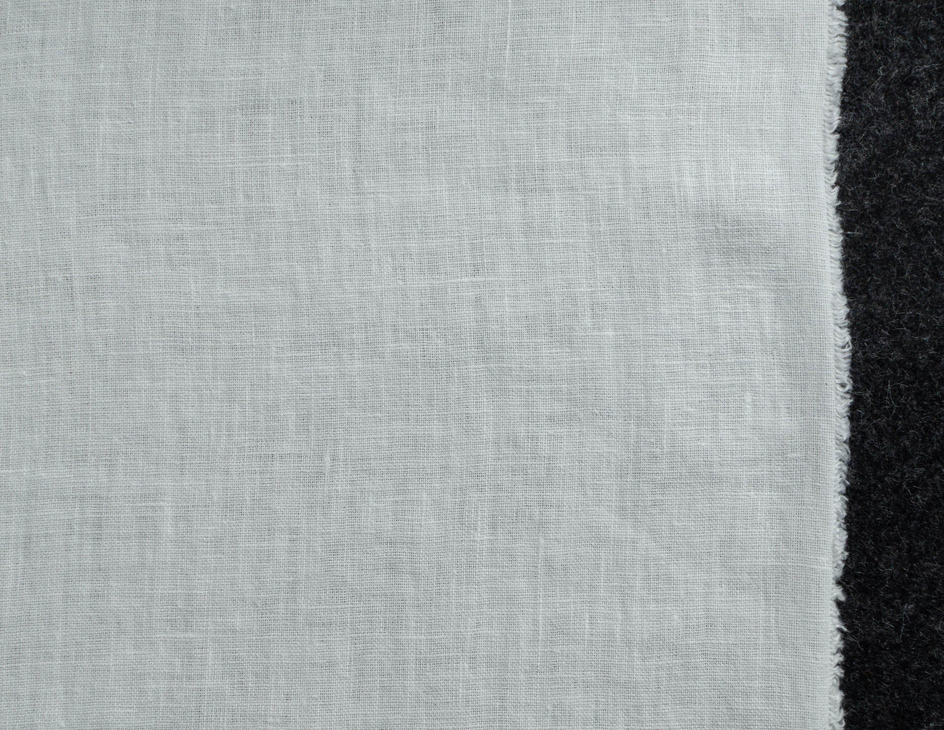 Ivory white colour medium weight linen fabric supply