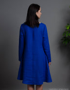 VERONICA Linen dress | Deep blue