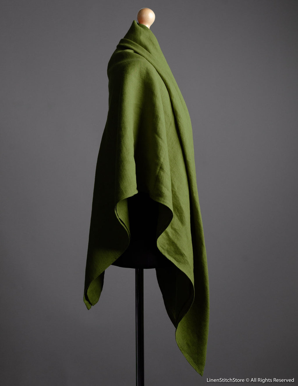 Linen shawl | Olive