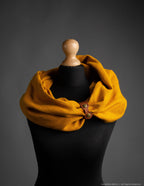 Linen loop scarf | Mustard