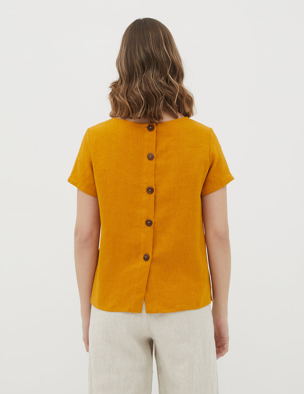 MYA Linen blouse | Mustard